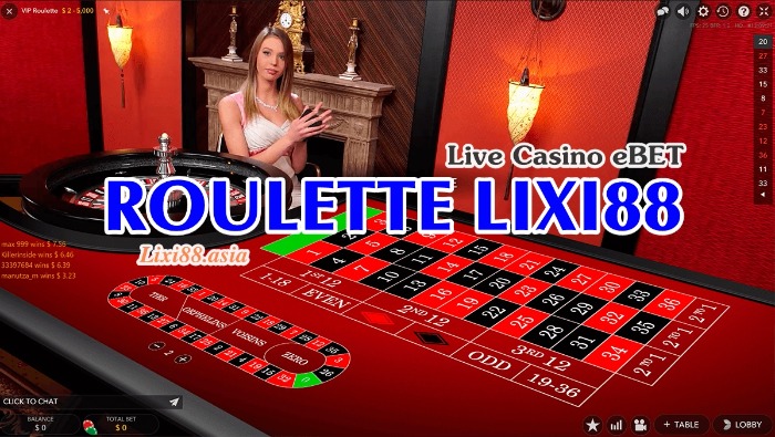 Trò Roulette tại sòng live casino của Lixi88
